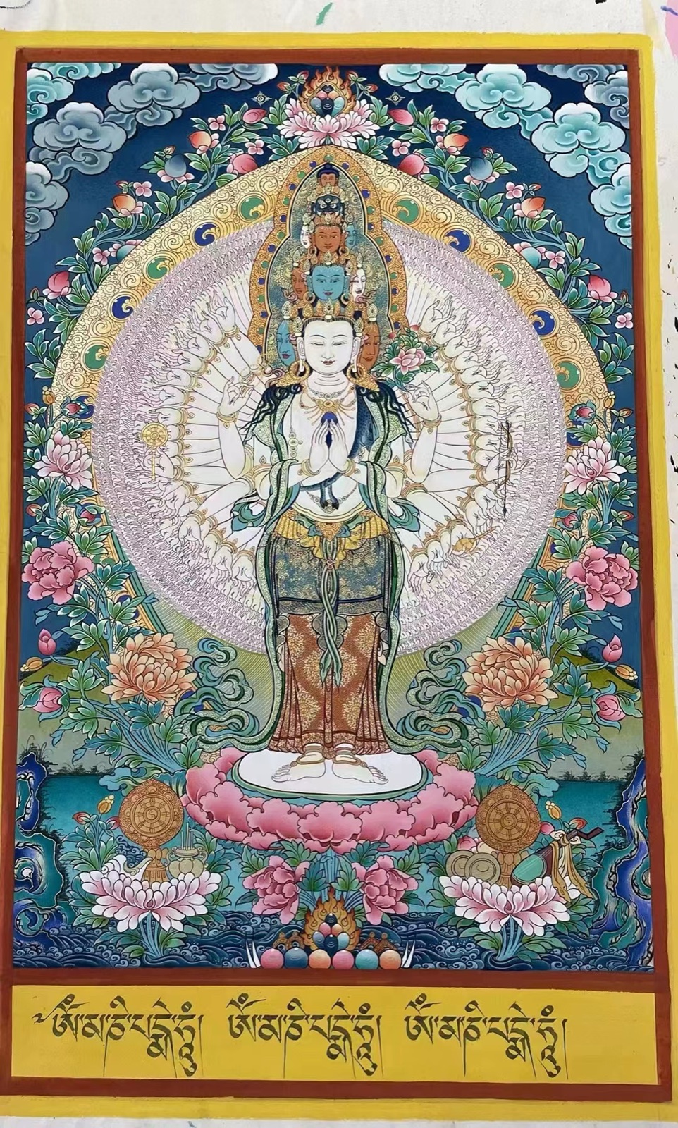 千手观音唐卡